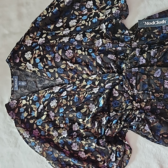 *NWT* Modcloth Dramatic Depths Velvet Burnout Style Dress - Picture 5 of 15